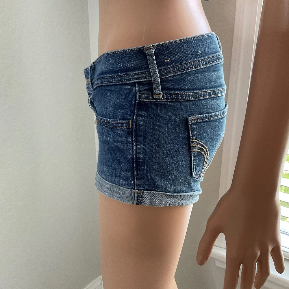 HOLLISTER short shorts Sz 1 blue - Picture 6 of 8